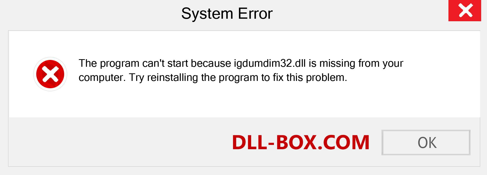  igdumdim32.dll file is missing?. Download for Windows 7, 8, 10 - Fix  igdumdim32 dll Missing Error on Windows, photos, images
